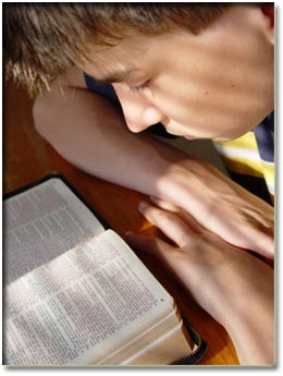 Boy Reading Bible